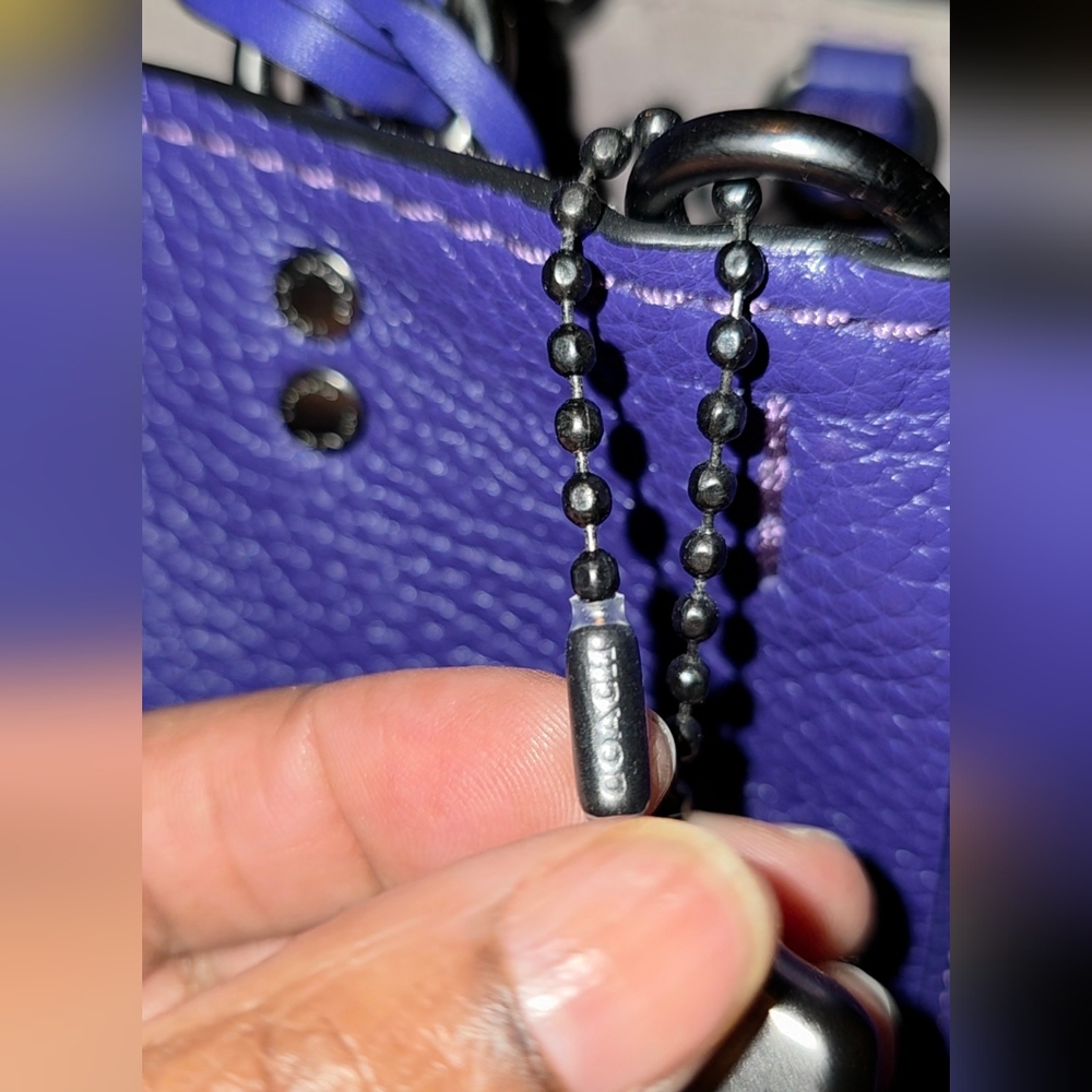 Coach LIMITED EDITION Rogue 25 Disney Dark Fairy-Purple+Coach Minnie Charm & Bow - Picture 8 of 10